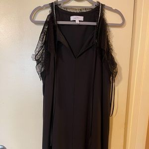 Beautiful Black Knee High Dress With Off Shoulder Sleeves